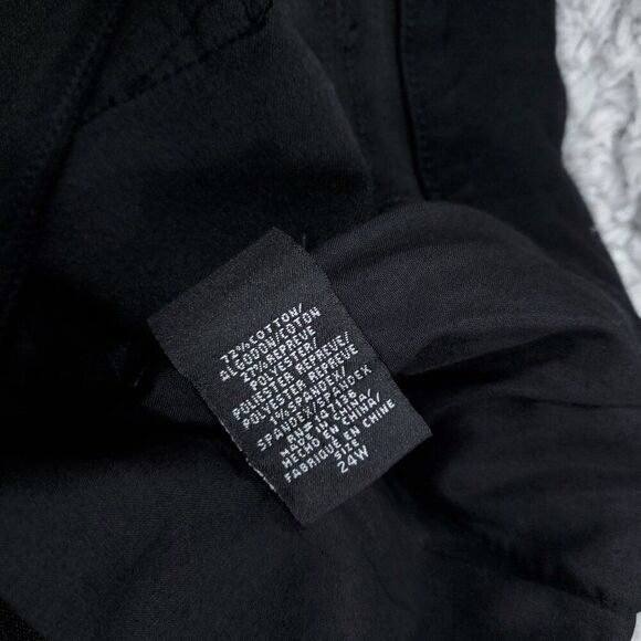 1822 Denim Crop Skinny Jeans Stretch Black Women's Plus Size 24W Re:Denim - Picture 6 of 10